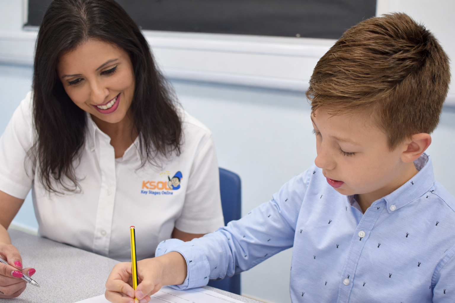 Boy at creative writing course