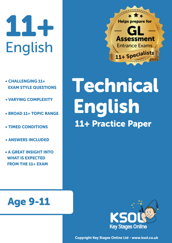 11 plus English practice paper