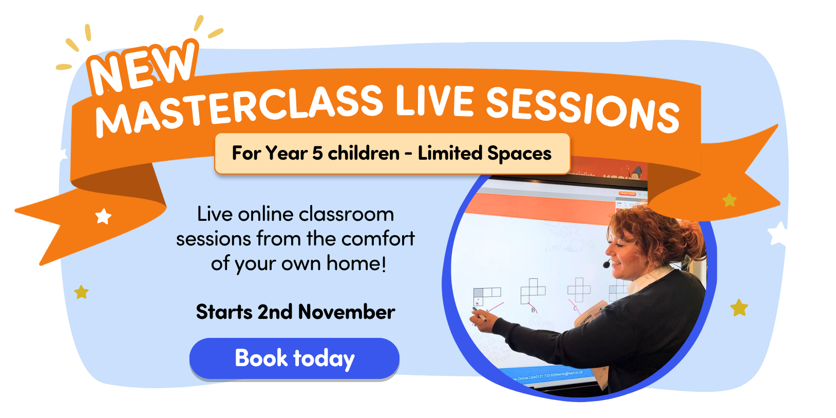 New Masterclass Live Sessions Available - Every Wednesday or Friday. Book today!